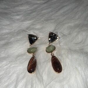 Elegant Multi-Stone Drop Earrings